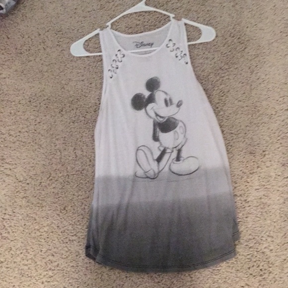 White and Grey Mickey Mouse Tank Top - Picture 5 of 5